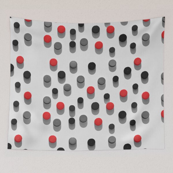 Item preview, Plastic bottle caps background with black and red pattern designed and sold by Claraveritas.