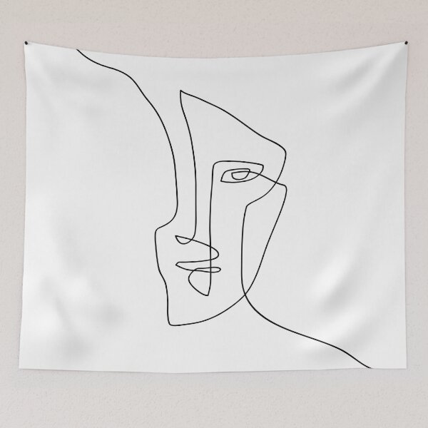 Item preview, Abstract Face Illustration - One Line Art designed and sold by TheRedFinch.
