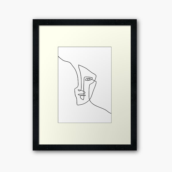 Item preview, Abstract Face Illustration - One Line Art designed and sold by TheRedFinch.