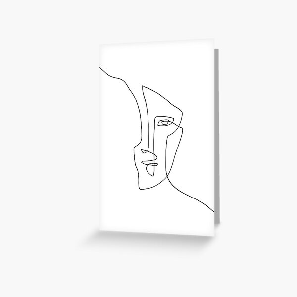 Item preview, Abstract Face Illustration - One Line Art designed and sold by TheRedFinch.
