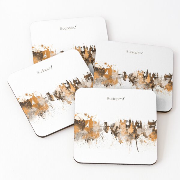 Item preview, Budapest Hungary Warm Skyline designed and sold by DimDom.