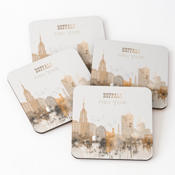 Item preview, Buffalo New York Warm Skyline designed and sold by DimDom.