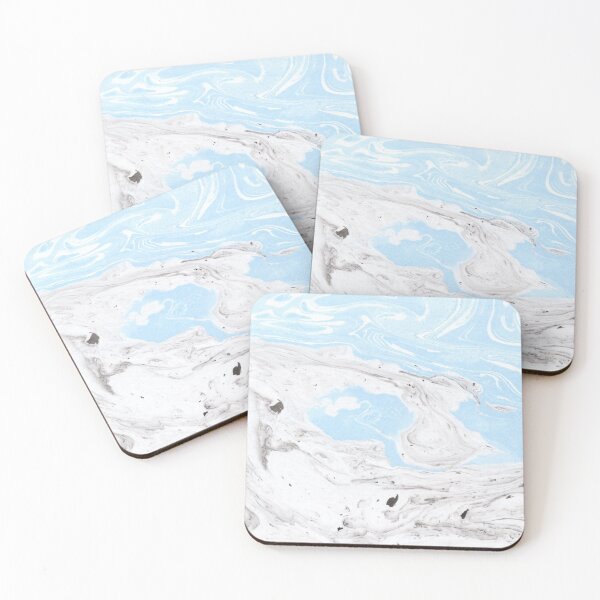 Item preview, Suminagashi Love, Gray and Blue designed and sold by Dina Mae.
