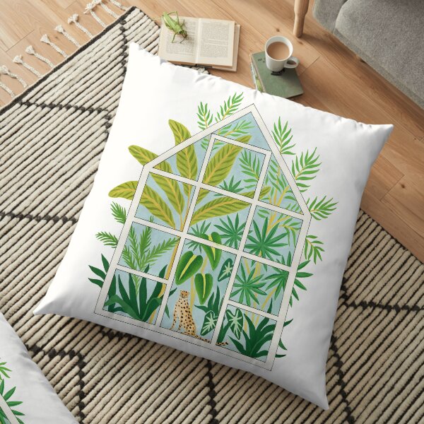 jungle greenhouse Floor Pillow