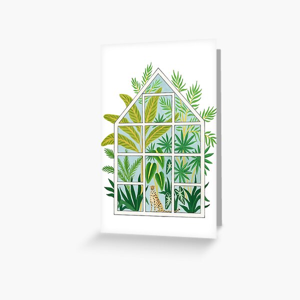 jungle greenhouse Greeting Card