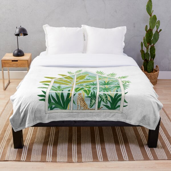 jungle greenhouse Throw Blanket
