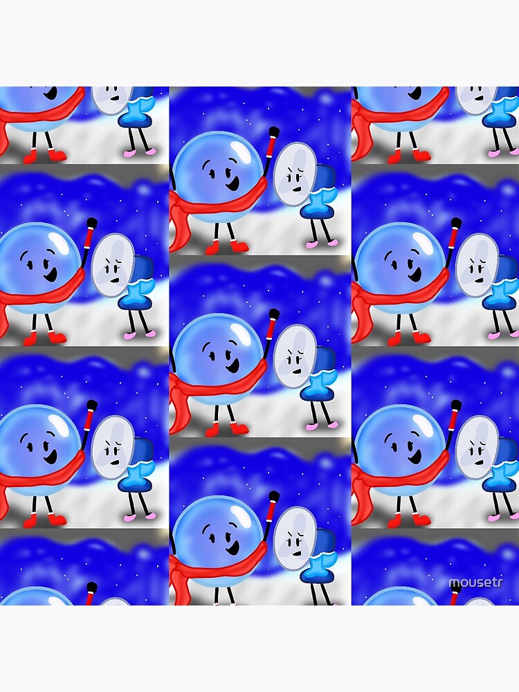 BFB BFDI Fanny and Bubble Full Background | Sticker