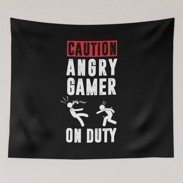 Item preview, Caution : Angry Gamer On Duty Funny Gamer Saying designed and sold by goodspy.