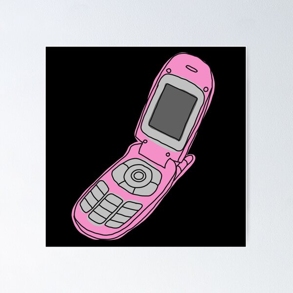 pink flip phone 2000s aesthetics | Photographic Print