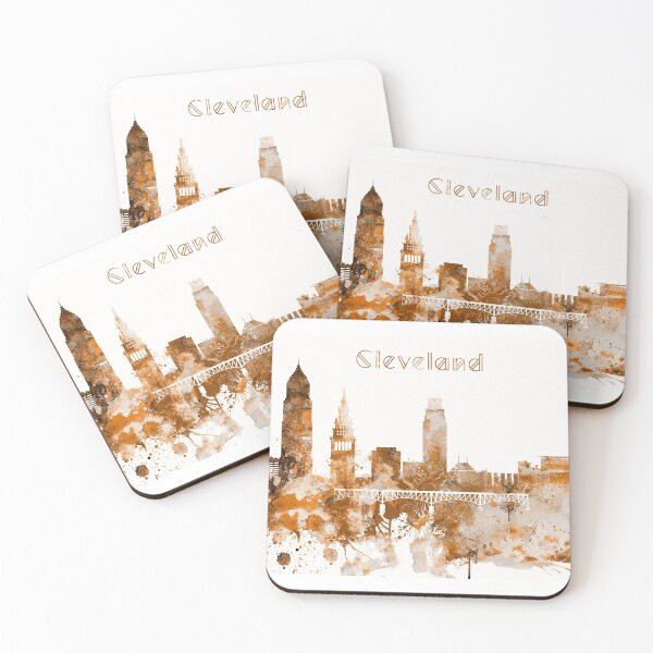 Item preview, Cleveland Ohio Warm Skyline designed and sold by DimDom.