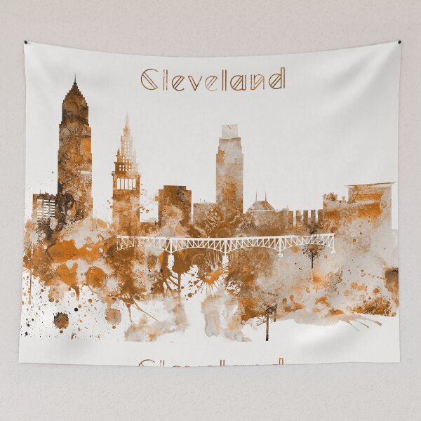 Item preview, Cleveland Ohio Warm Skyline designed and sold by DimDom.