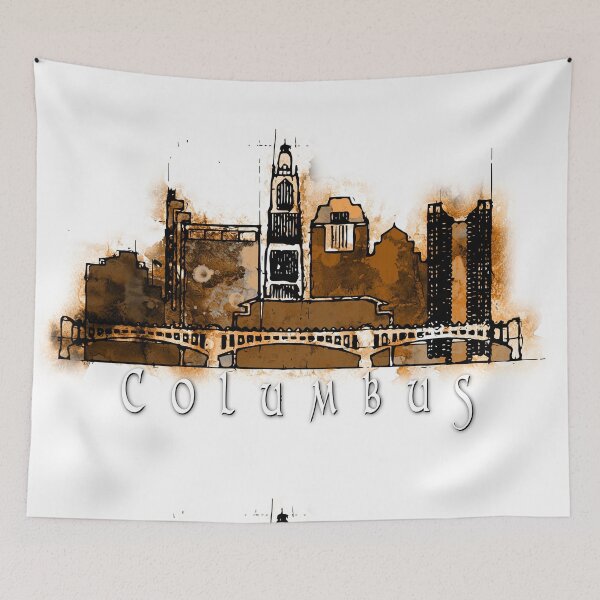 Item preview, Columbus Ohio Warm Skyline designed and sold by DimDom.
