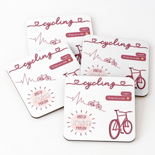 Item preview, Maroon Watercolor Bicycle, Cycling Sticker Pack designed and sold by The-Goods.