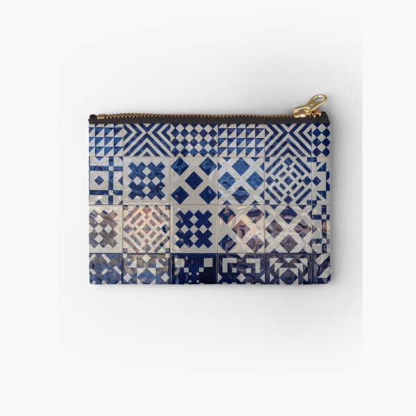 Item preview, Glossy Modern Azulejos - Shimmering Geometric Patterns in White and Blue designed and sold by Georgia Mizuleva.