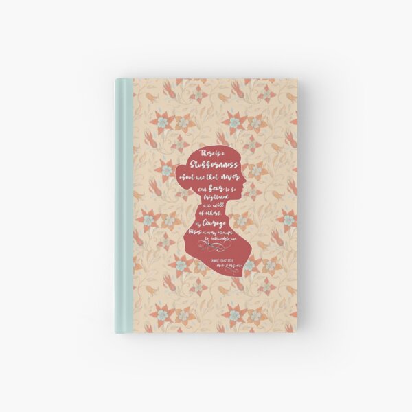 Jane Austen - Pride and Prejudice quote. Hardcover Journal