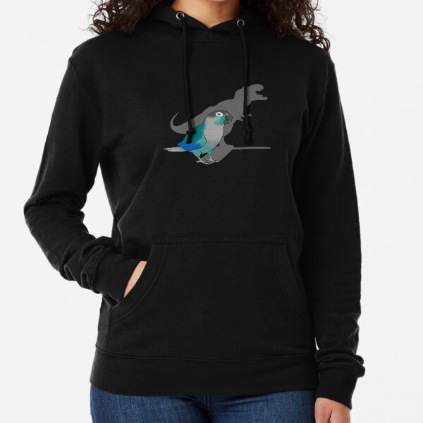 Turquoise Green Cheeked Conure T-rex Lightweight Hoodie