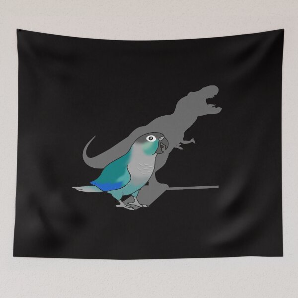 Item preview, Turquoise Green Cheeked Conure T-rex designed and sold by FandomizedRose.