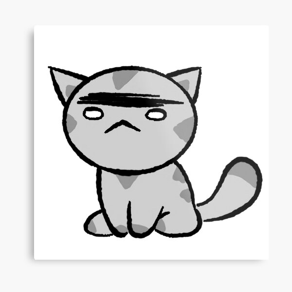 Grumpy Cat Chibi Metal Print