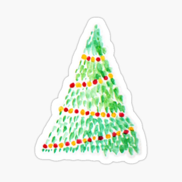 Christmas Tree with Tinsel Sticker