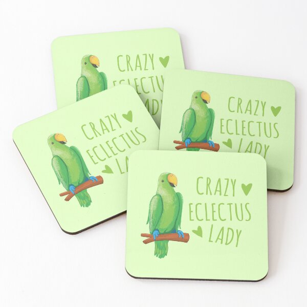 Item preview, Crazy Eclectus parrot lady designed and sold by jazzydevil.