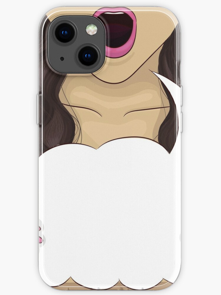 Naked woman keep tablet iPhone Case