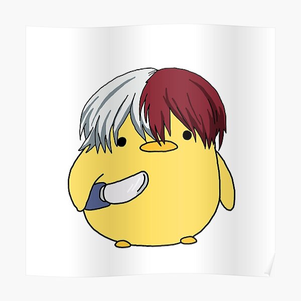 My Hero Academia Shoto Todoroki Knife Chick Meme Poster