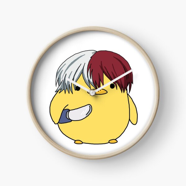 Mon héros Academia Shoto Todoroki Couteau Poussin Meme Horloge