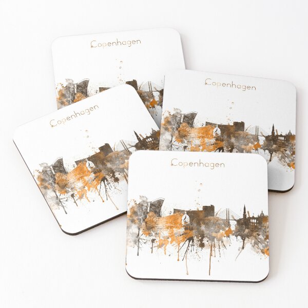 Item preview, Copenhagen Denmark Warm Skyline designed and sold by DimDom.