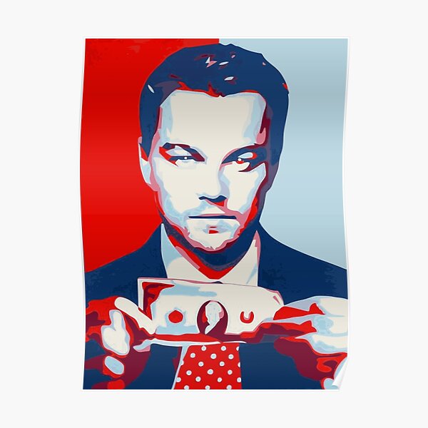 Leonardo DiCaprio in The Wolf of Wall Street Popart Poster