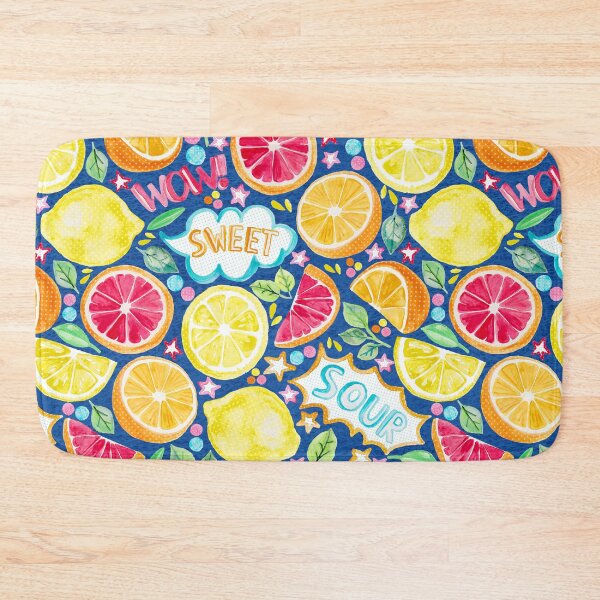 Item preview, Sweet and Sour - Citrus Fruit on Royal Blue designed and sold by Tangerine-Tane.