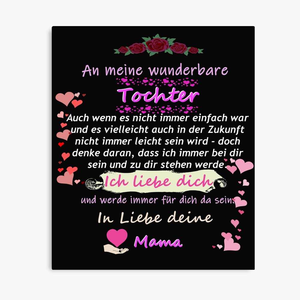 Wunderbarer Tochter Mutter Spruch Poster Von Myriala Redbubble