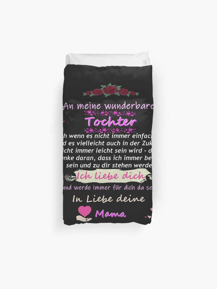 Wunderbarer Tochter Mutter Spruch Bettbezug Von Myriala Redbubble