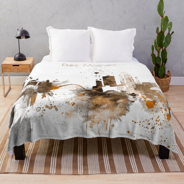 Item preview, Des Moines Iowa Warm Skyline designed and sold by DimDom.