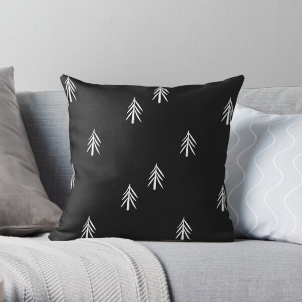 nordic fir trees Throw Pillow