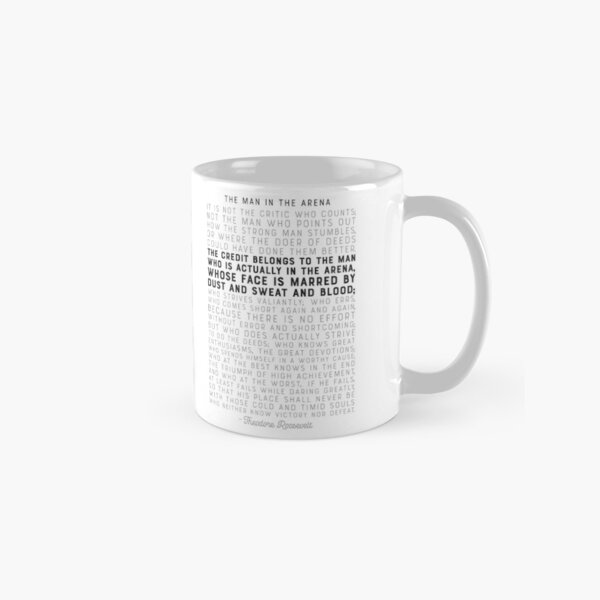 Item preview, The Man in the Arena - by Theodore Roosevelt - Motivational Quote designed and sold by GraphicBicycle.