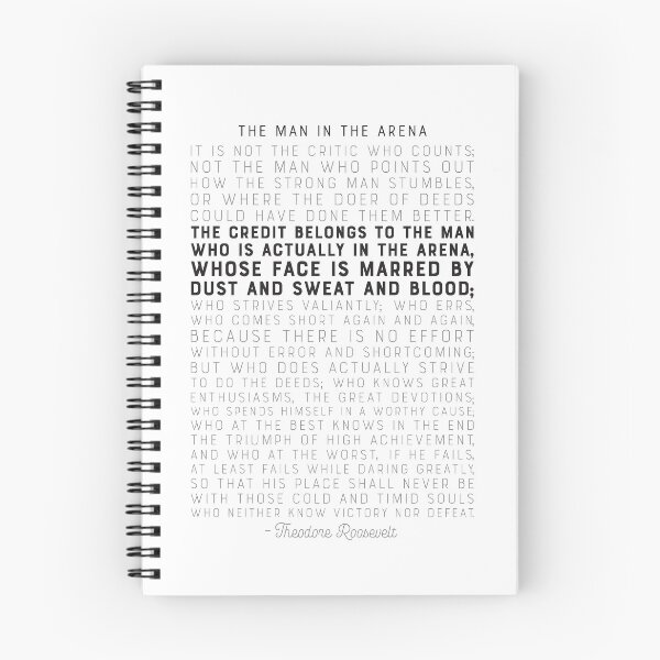 Item preview, The Man in the Arena - by Theodore Roosevelt - Motivational Quote designed and sold by GraphicBicycle.