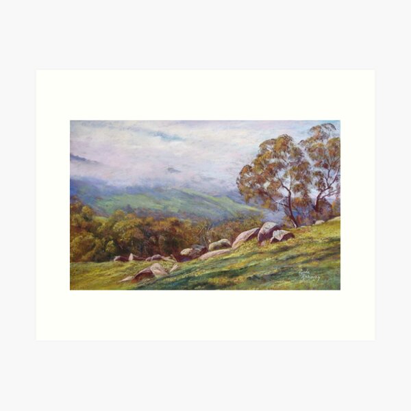Item preview, 'Rising Mist - Trawool Valley' designed and sold by Lynda Robinson.