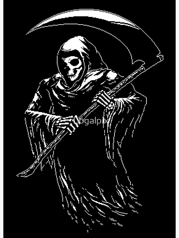 grim reaper 2 Art Board Print by Kaputtkowski Art Shop