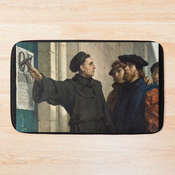 Item preview, OK Boomer Funny Monk Martin Luther Wittenberg Meme  designed and sold by Maljonic.