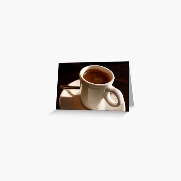 A coffee for Evelyn, but anyone else can join! Greeting Card