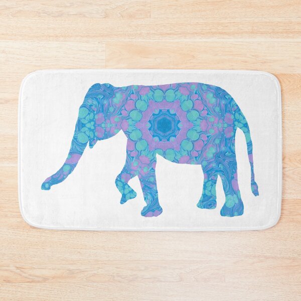 Item preview, Mandala Painted Elephant Pink Teal and Blue designed and sold by MarbleCloud.