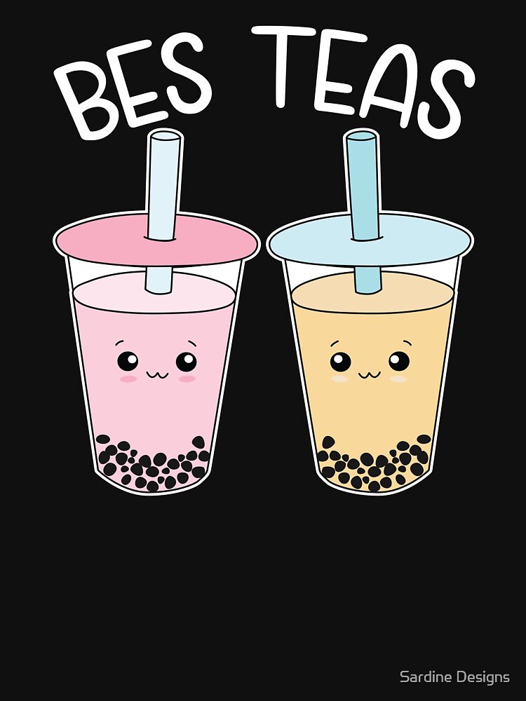 "Bes Teas, Kawaii Boba Tea, Besties Bubble Tea gift for Best Friends" T