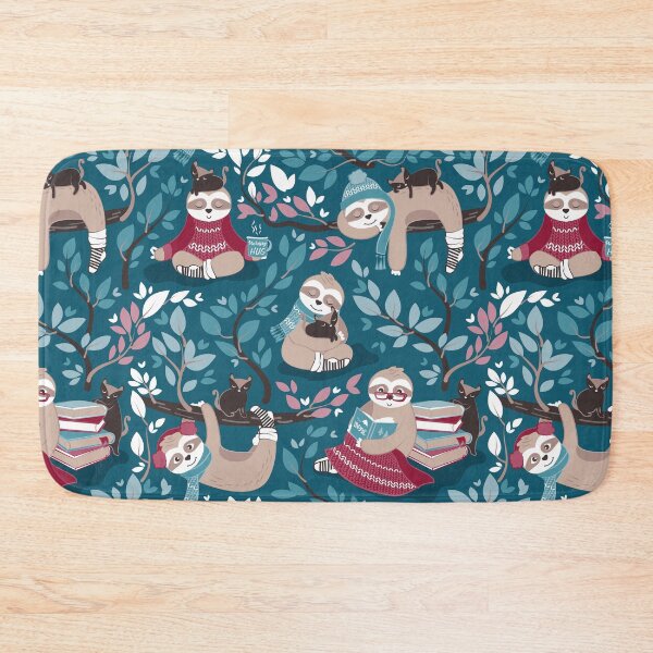 Item preview, Hygge sloth // turquoise and red designed and sold by SelmaCardoso.