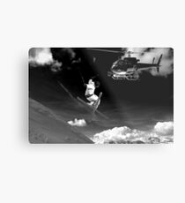 ski jump stunt Metal Print
