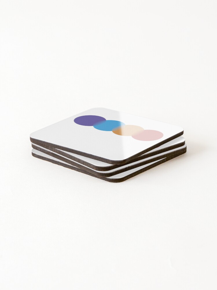 Thumbnail 4 of 5, Coasters (Set of 4), Purple Blue Orange Red designed and sold by RascalCalmind.