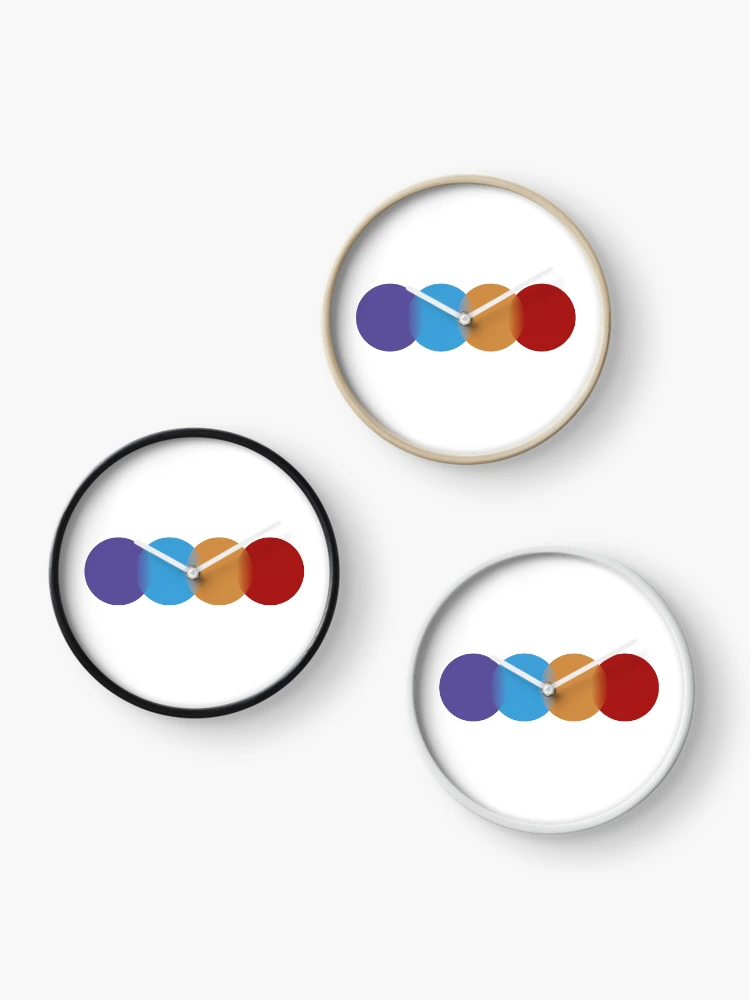 Thumbnail 3 of 4, Clock, Purple Blue Orange Red designed and sold by RascalCalmind.