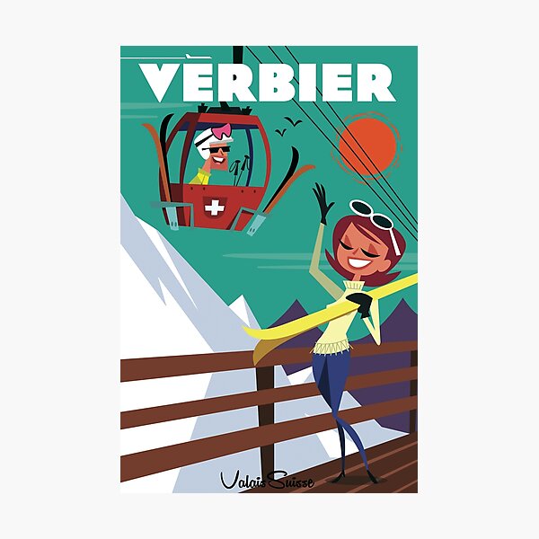 Item preview, Verbier ski poster designed and sold by GAGodel.