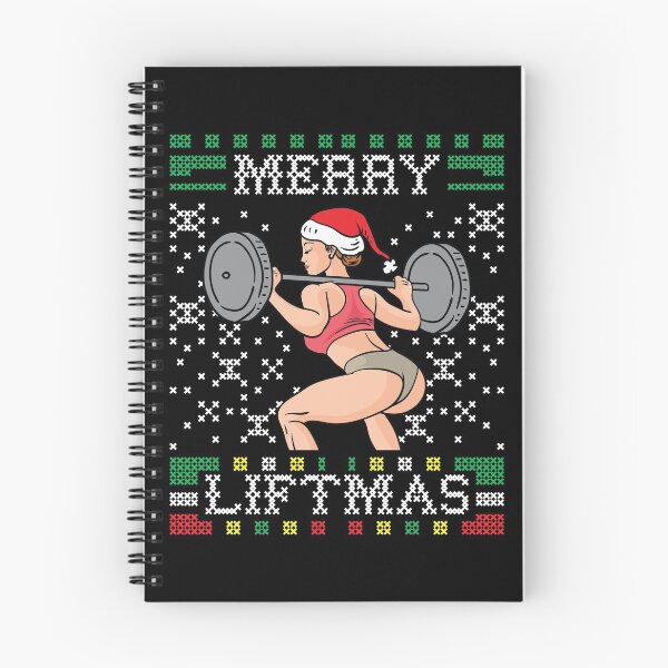 Item preview, Merry Liftmas Ugly Christmas Sweater Gym Miss Santa Claus Squat Booty Body Building Fitness designed and sold by BrainCandyClothing.