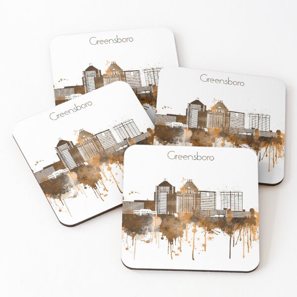 Item preview, Greensboro North Carolina Warm Skyline designed and sold by DimDom.