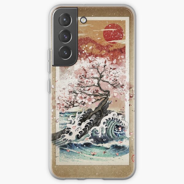 Sakura blossom waves Samsung Galaxy Soft Case